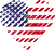 Logo of parhaatdeittisivustot.com USA, Heart Shaped Image of USA flag.